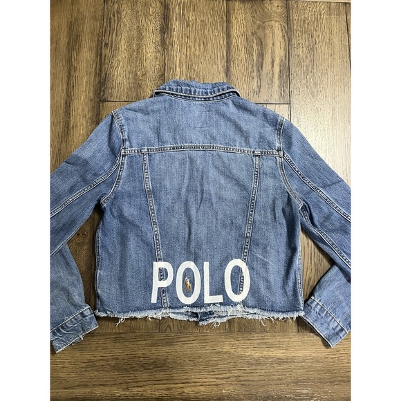 Polo Ralph Lauren Logo Cutoff Denim Jacket Size: XL 16